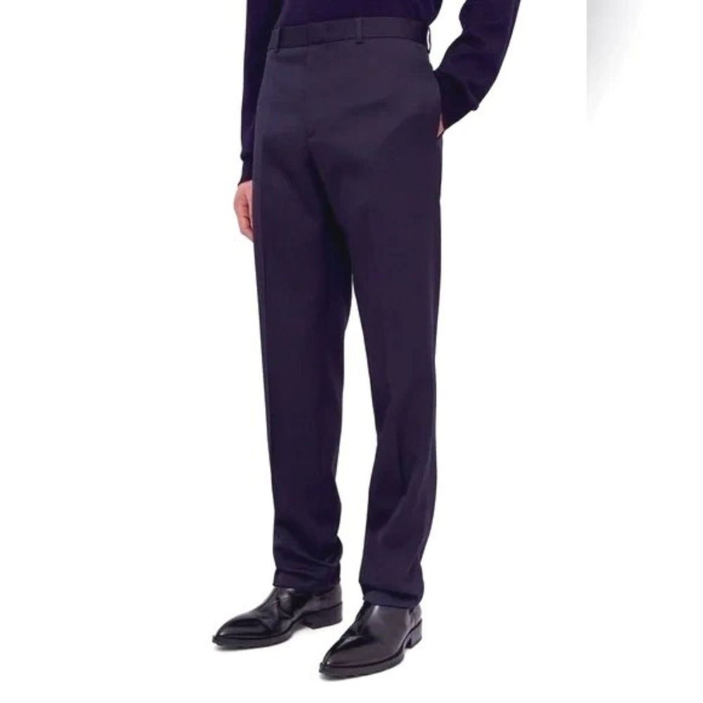 Jil Sander Men's Slacks / Navy Trousers  IT 48 / US 38 Raw Hem Straight Leg